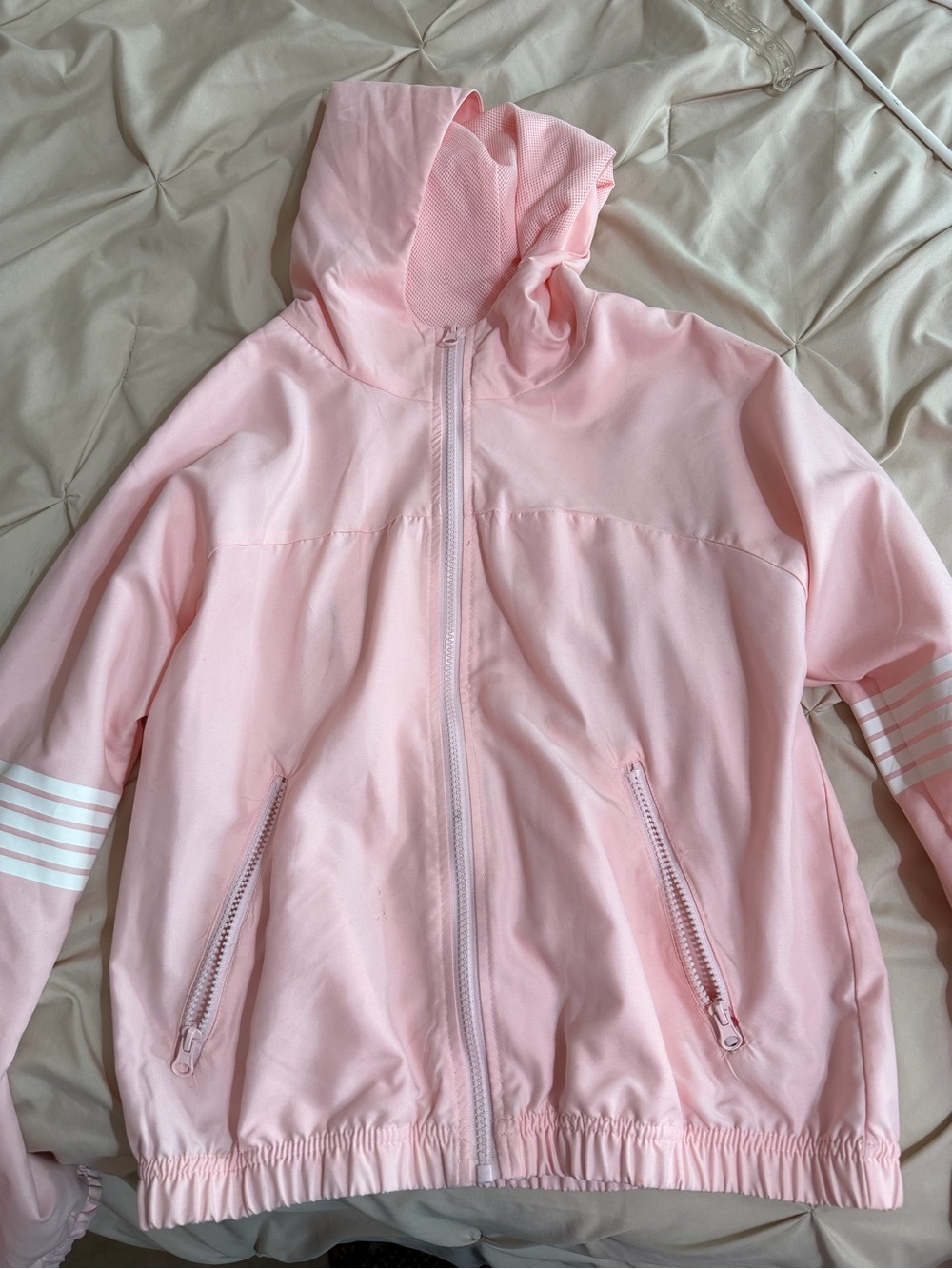 Forever 21 Pale Pink Hooded Zip Jacket
